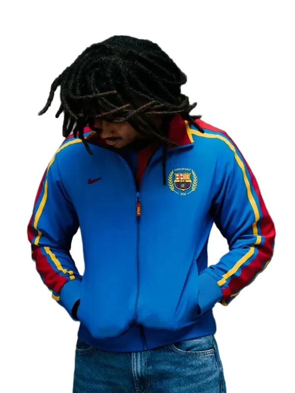 Nike FC Barcelona x GOLF WANG 2026/27 Blue Fleece Track Jacket