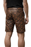 Men's Slim Fit Snake Print Shorts