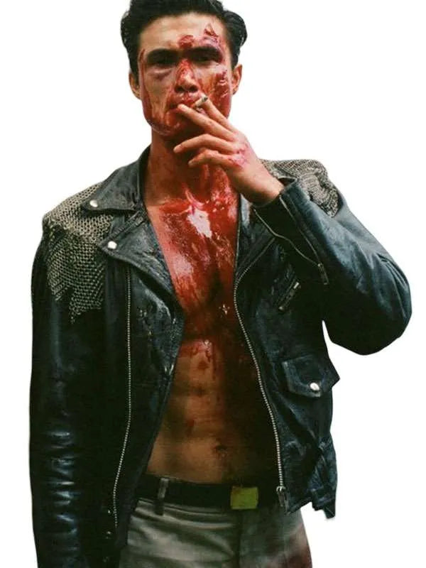 Her Private Hell Charles Melton Black Leather Jacket
