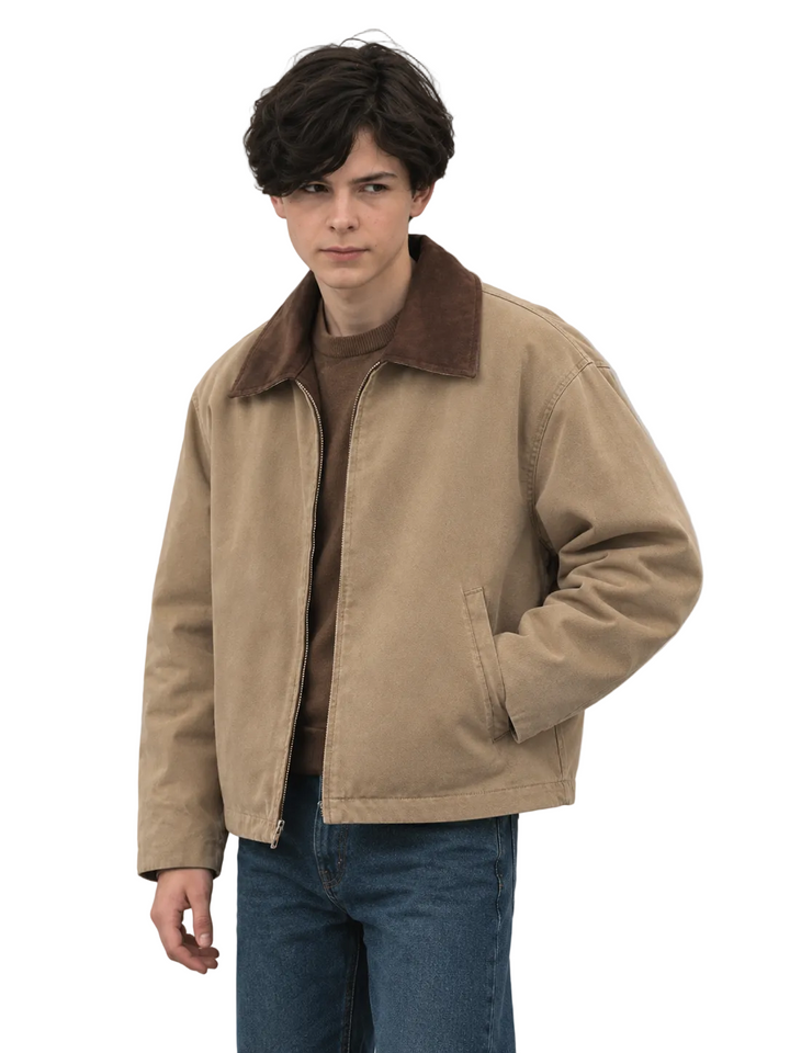 Young Calvin Below 2026 Azriel Dalman Beige Cotton Jacket