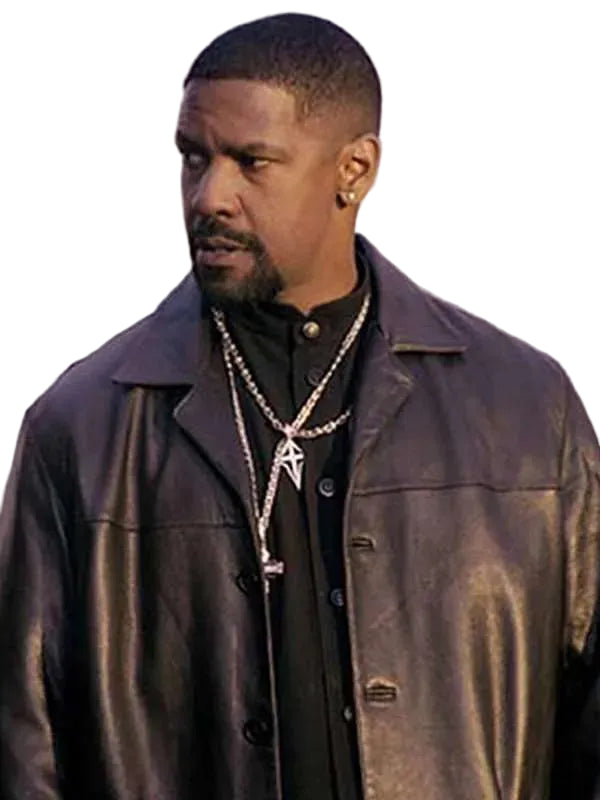 Denzel Washington Training Day black leather coat