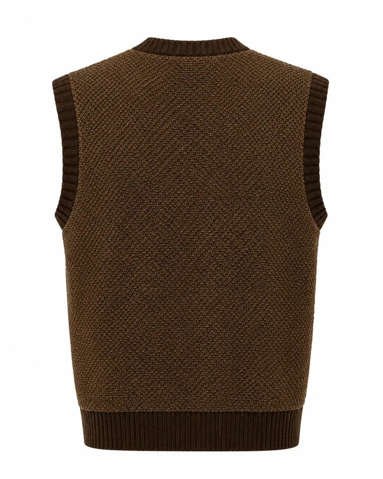 Genden Phuntsok Tenzing 2026 Brown Sweater Vest