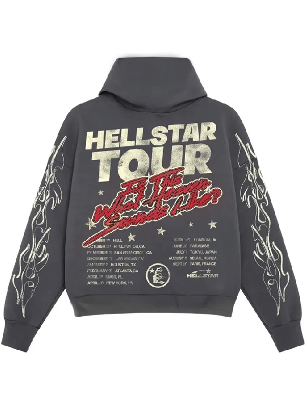 hellstar tour faded gray hoodie
