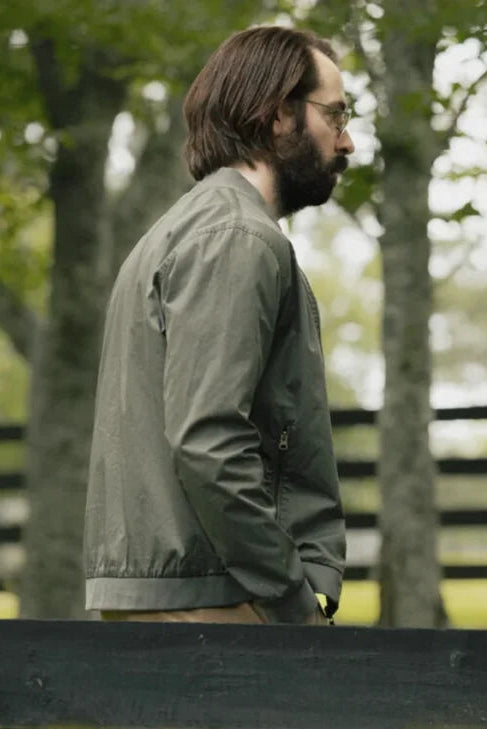 Bodhi Geigerman olive green bomber jacket