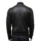 Mens Biker Slim Fit Bomber Jacket