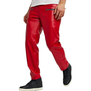 Genuine Red Leather Pants