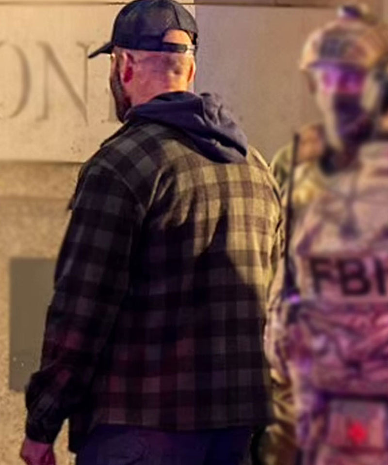 Jason Statham green plaid wool jacket
