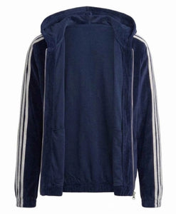 Navy Blue Hooded Track Jacket