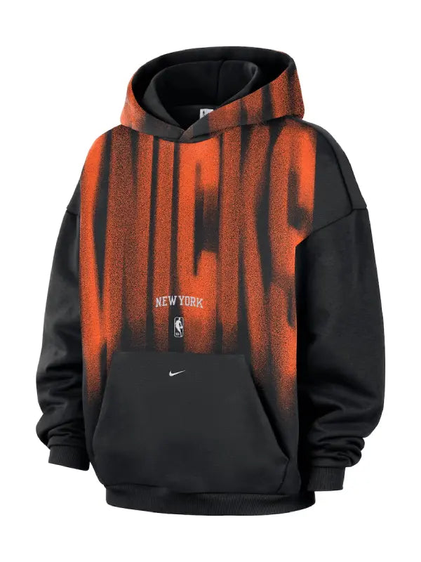 Re-Creation – New York Knicks Nike 2026/27 Standard Issue Game Theater Team Fleece Hoodie – Black