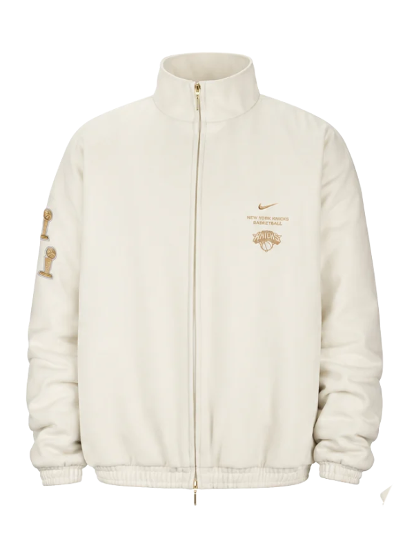 New York Knicks Nike 2026 Champions White Jacket