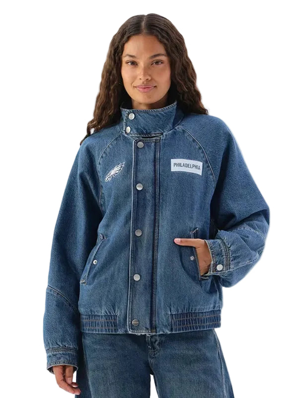 Women's Philadelphia Eagles Blue Oversized Jacket