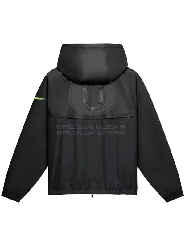 Unisex Oregon Ducks Nike 2026 Origin of Speed Collection Black Full-Zip Windrunner Hooded Jacket