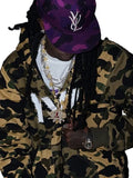Playboi Carti YVL Bape Camo Black Pullover Hoodie