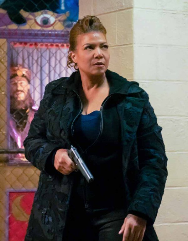 Queen Latifah The Equalizer Camouflage Trench Coat
