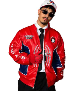 Real Leather Jacket with Ribbed Cuffs