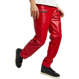 Men’s Red Leather Pants