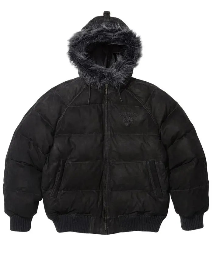 supreme-timberland-suede-leather-puffer-jacket