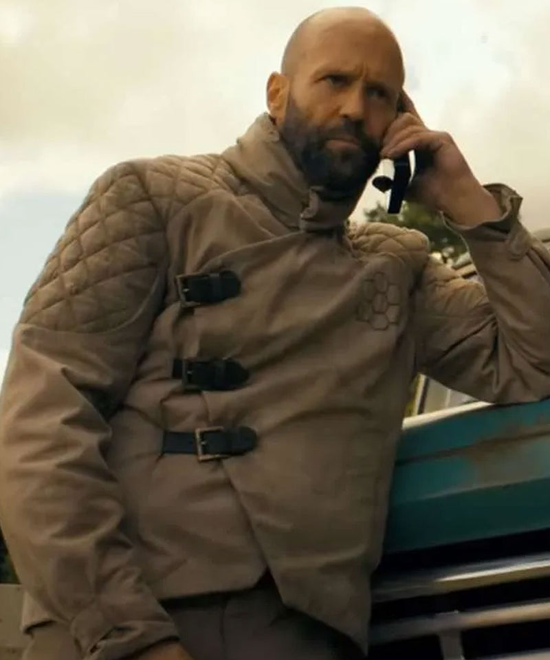 The Beekeeper Jason Statham brown jacket