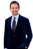 Tenzing premiere Tom Hiddleston blue velvet blazer