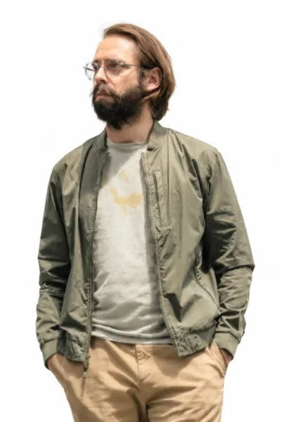 Tulsa King S04 Martin Starr olive green bomber jacket