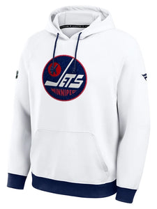 Re-Creation – Winnipeg Jets Fanatics White 2026 NHL Heritage Classic Authentic Pro Tri-Blend Knit Hoodie